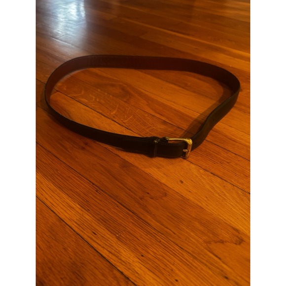 Coach 5950 Authentic Genuine Cowhide Leather Belt Solid Brass Men's 40 Black - Picture 1 of 11